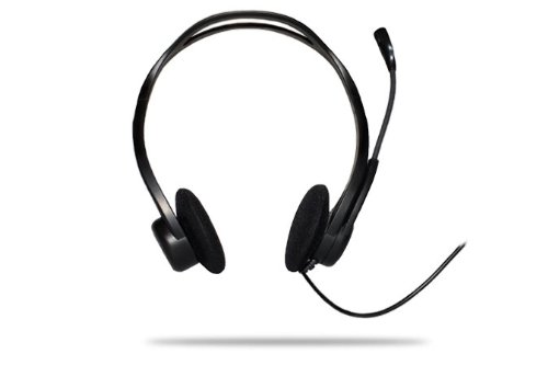 Logitech 960 USB Headset (PC/Mac) with Noise-Canceling Mic in Black