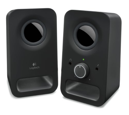Logitech Z150 Compact Stereo Speakers with Headphone Jack in Black