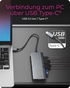 ICY BOX USB-C Docking Station (10-in-1) with 1x HDMI (4k 60Hz), 1x VGA (2k 60Hz), 3X USB-a, 1x USB-C, SD/microSD Card Reader, Gigabit Ethernet, 100W P