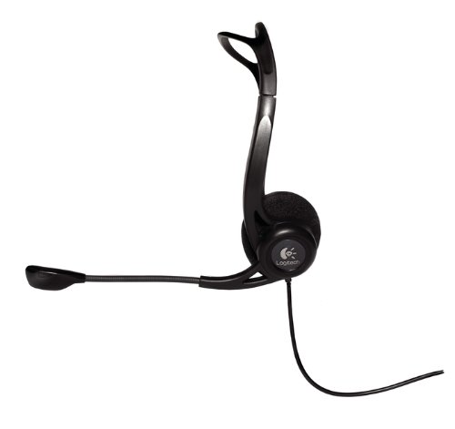 Logitech 960 USB Headset (PC/Mac) with Noise-Canceling Mic in Black