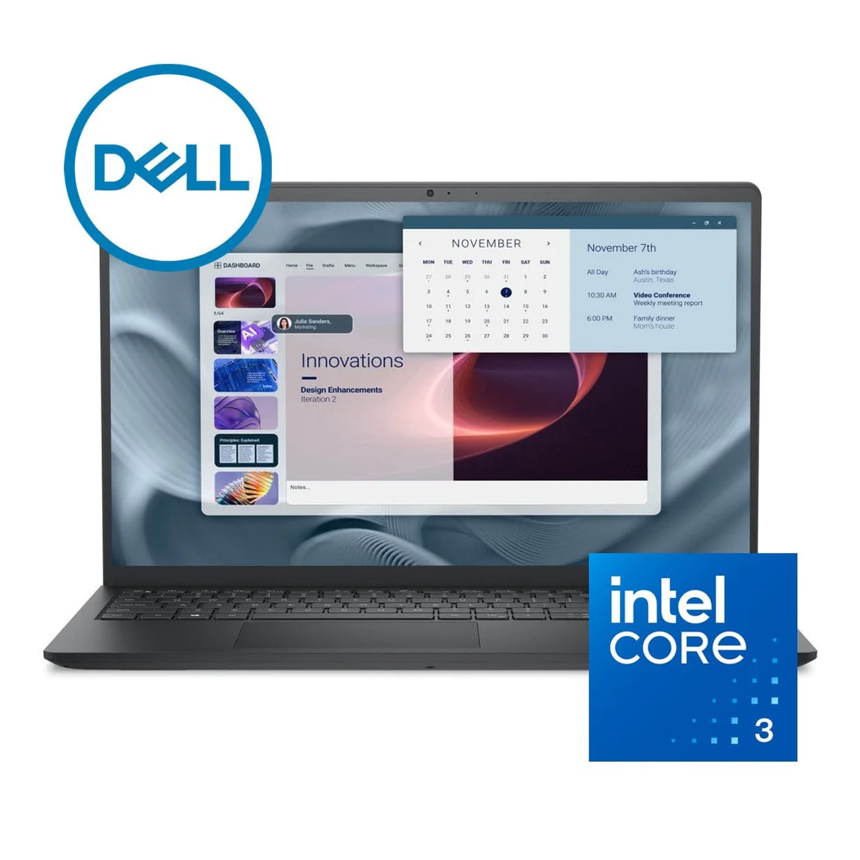 Dell Pro 15 Essential PV15250 - Intel Core 3 100U｜8GB RAM｜512GB SSD｜15.6" Screen｜Win 11 Pro