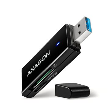 AXAGON CRE-S2N External SLIM Card Reader 2-slot SDmicroSD