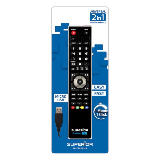 [EVA-SUP-FREE2IN1] SUPERIOR Universal Remote PROG. BY PC / USB