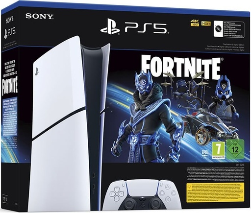 [SON-PS5-DIG] Sony PlayStation 5 Console Slim Digital Fortnite Cobalt Star Edition