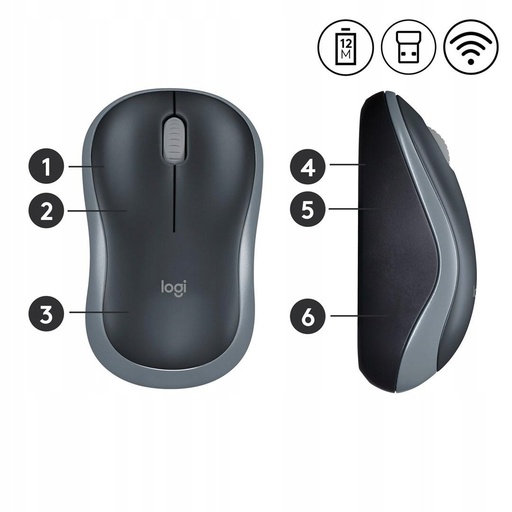 [Log-M185] Logitech M185 Wireless Mouse Grey